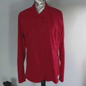 Cranberry red ladies fish gear shirt